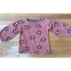 Babyface Girls' Brown Floral Sweatshirt Size 4
